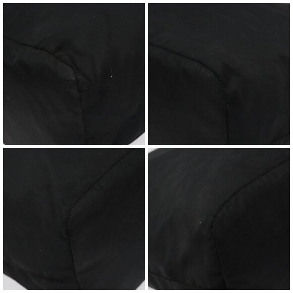 PRADA Hand Bag Nylon Metal Black Gold Auth 130971 - Picture 14 of 16